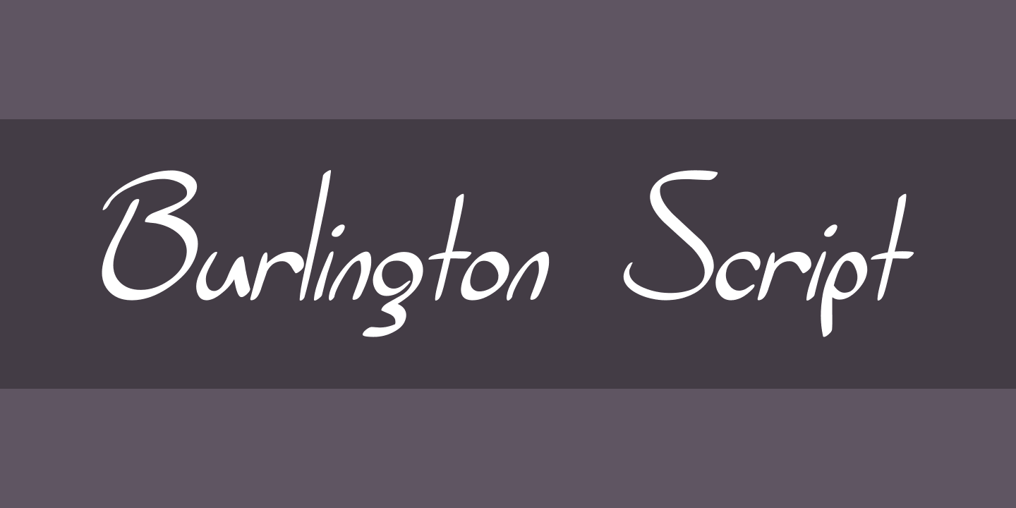 Przykład czcionki Burlington Script